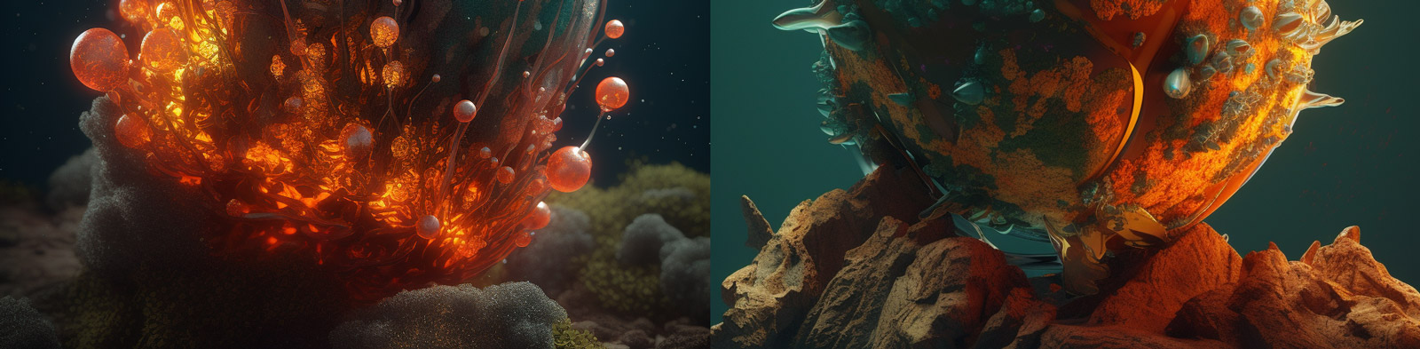 创意自然景观水晶Midjourney咒语