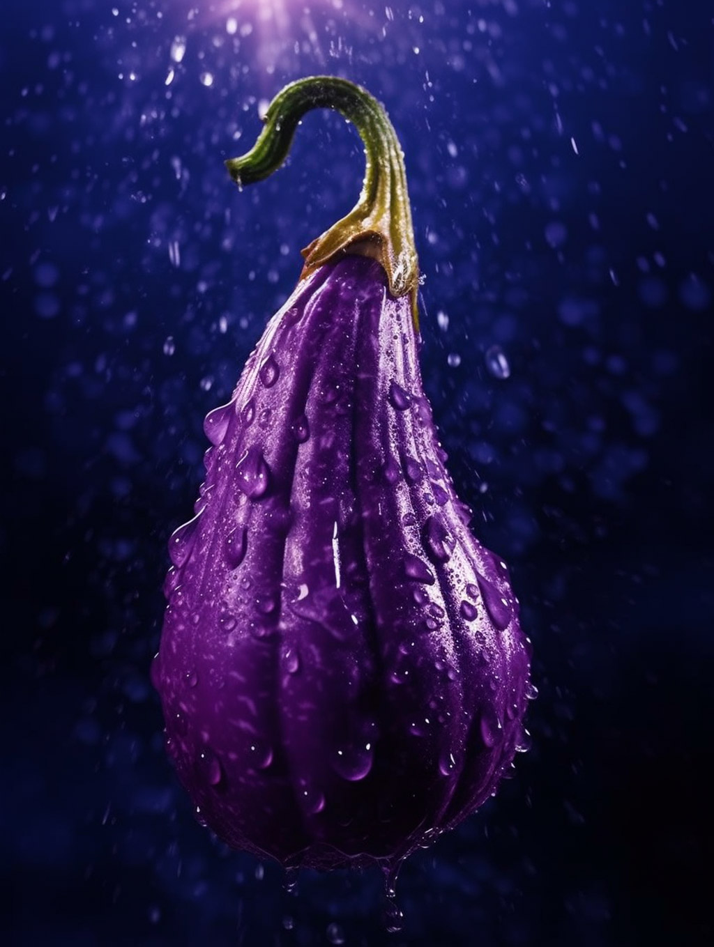 新鲜紫色茄子广告Midjourney咒语 - Ai宇宙吧--Ai宇宙吧-