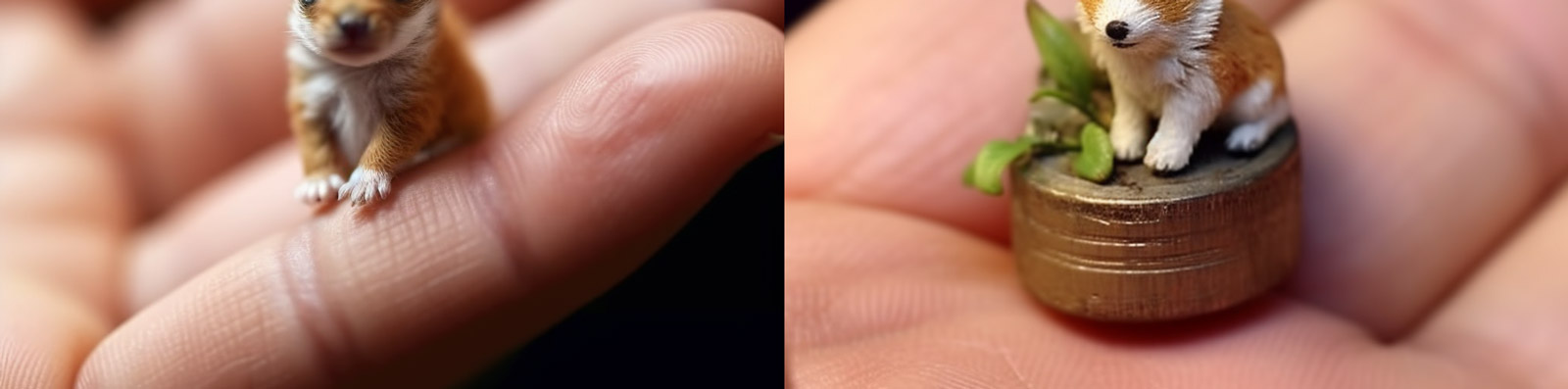 迷你可爱珍珠犬柯基犬宠物特写Midjourney关键词咒语