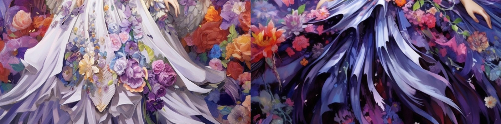 动漫鲜花女孩形象Midjourney咒语