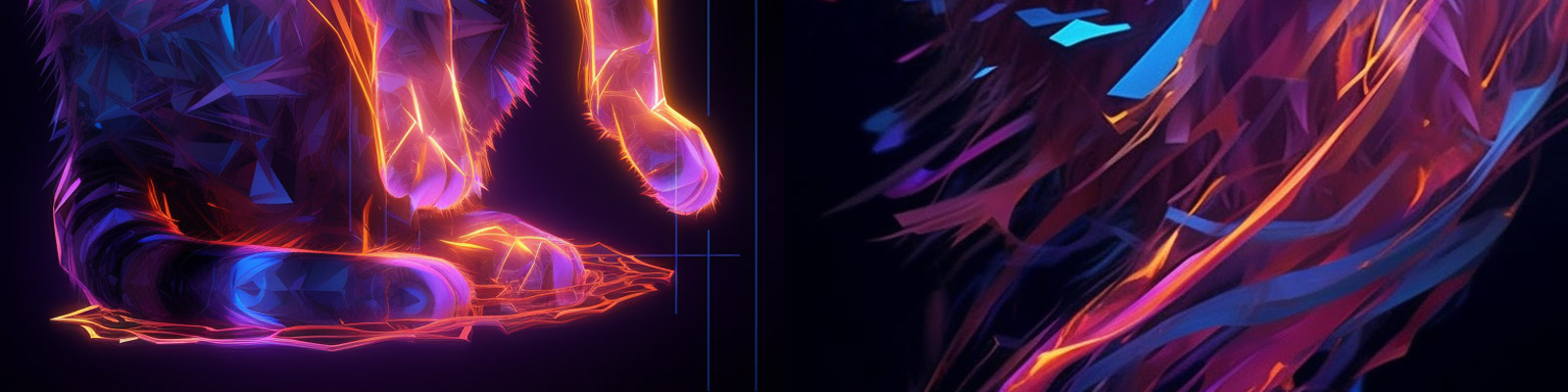 概念艺术动感彩色猫咪midjourney咒语