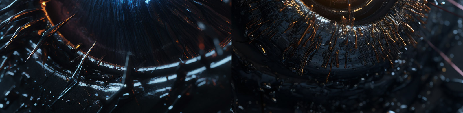 外星人眼睛特写Midjourney咒语