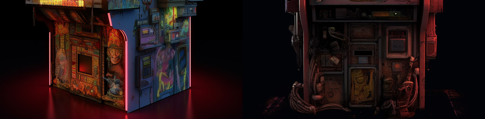 潮流复古游戏机Midjourney咒语