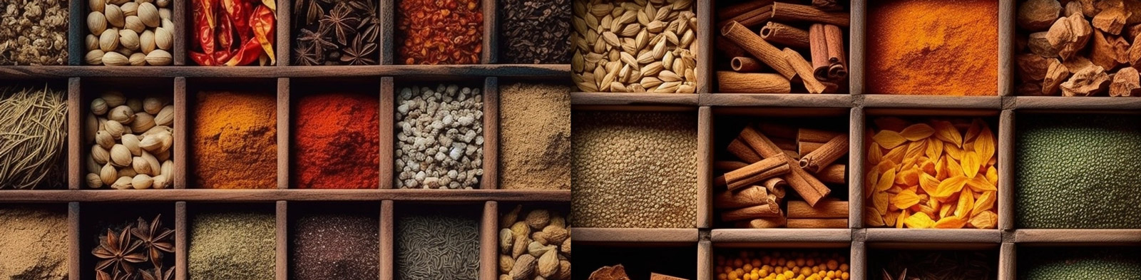 中国香料食材调味盒midjourney关键词