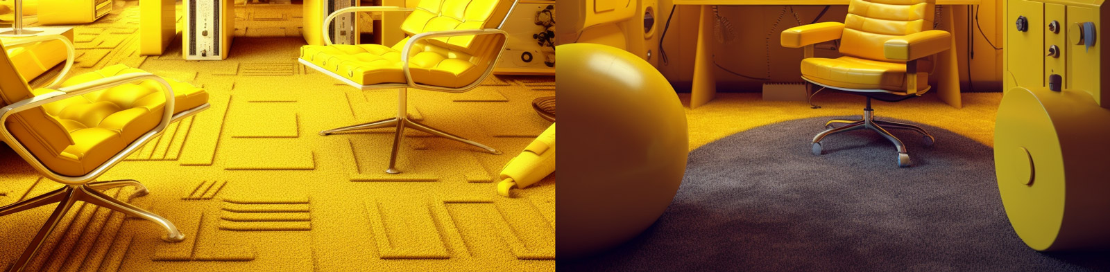 黄色现代办公室设计Midjourney咒语