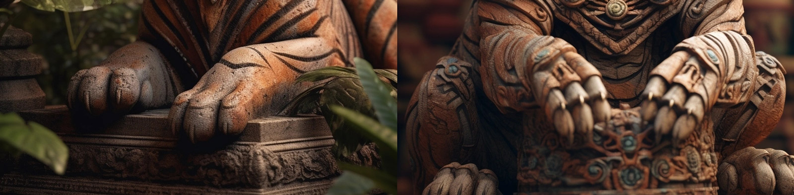 艺术老虎雕塑摄影Midjourney咒语