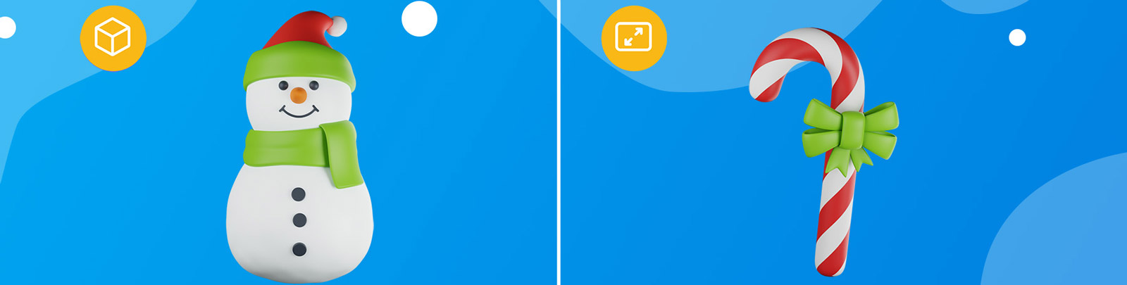 3D圣诞节元素模型Blender