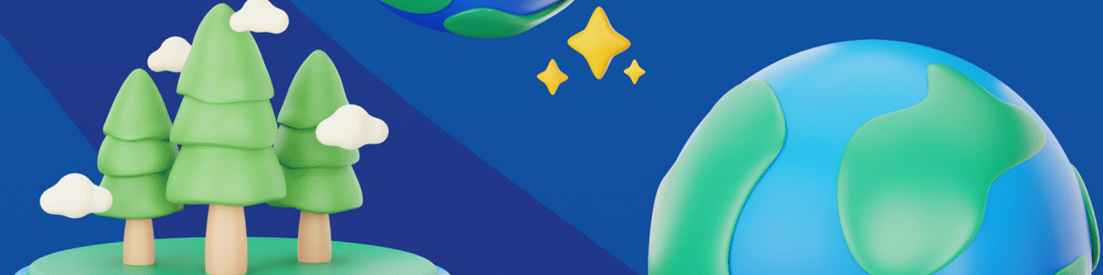  3D生态环保图标模型Blender