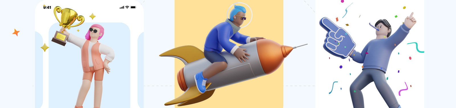 3D立体卡通人物模型Blender