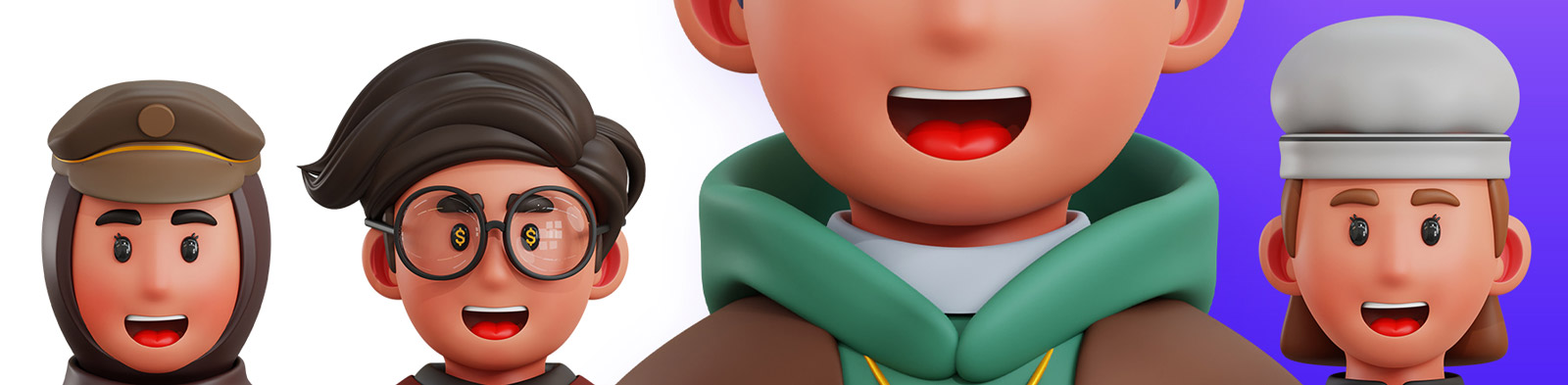 3D人物职业插图模型Blender