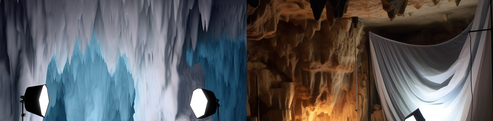 水晶洞穴摄影棚Midjourney咒语