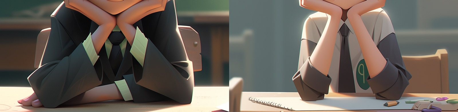 动漫卡通学生人物Midjourney关键词