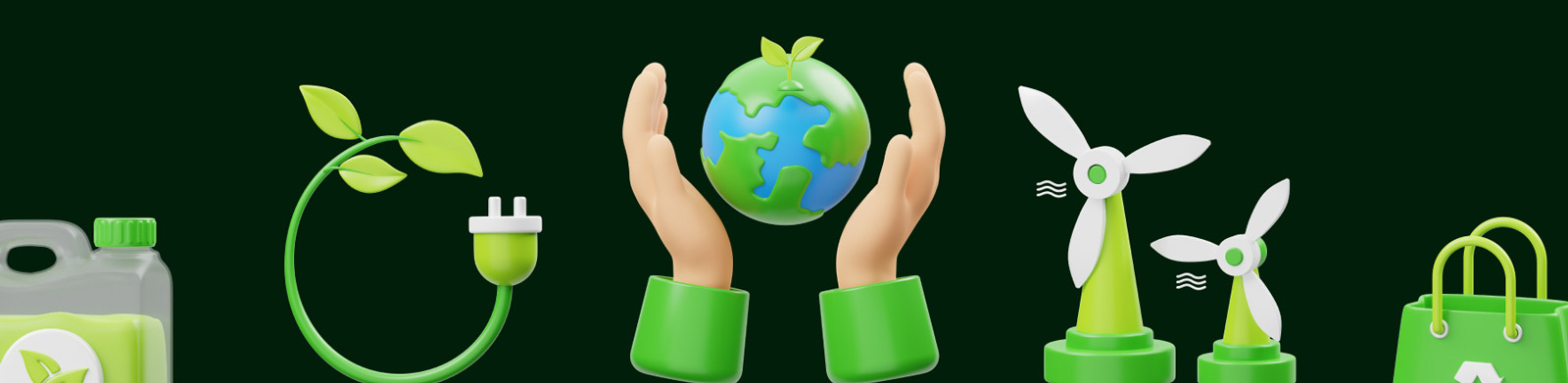  3D生态环保插图模型Blender