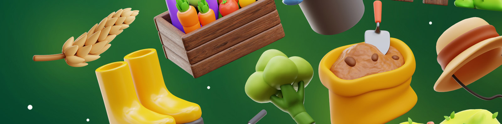  3D农业蔬菜水果模型Blender