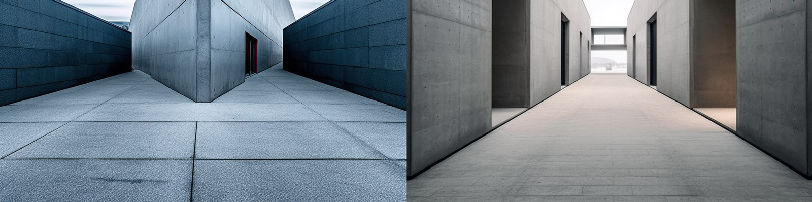 现代极简主义空间建筑Midjourney关键词