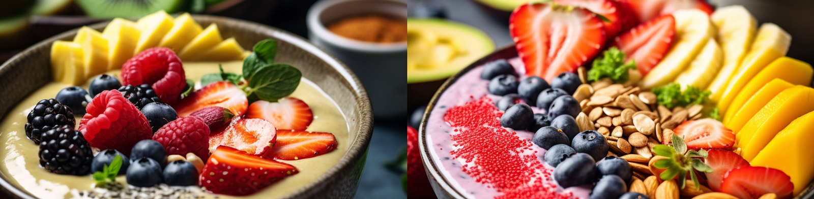 新鲜美味水果奶昔Midjourney关键词