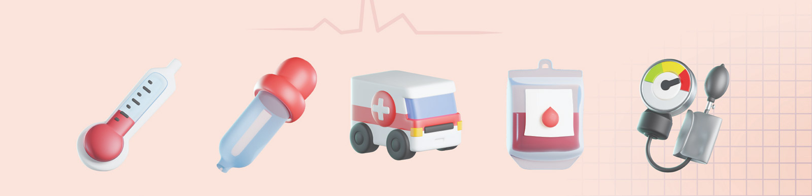  3D医疗健康图标模型Blender