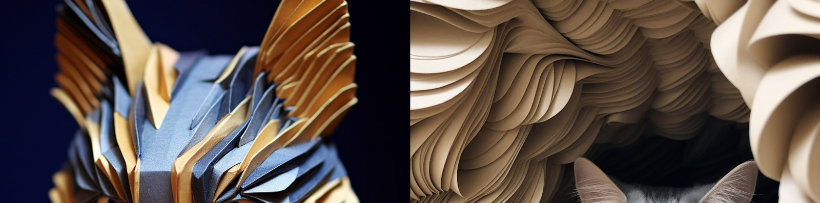 剪纸艺术猫咪肖像Midjourney咒语