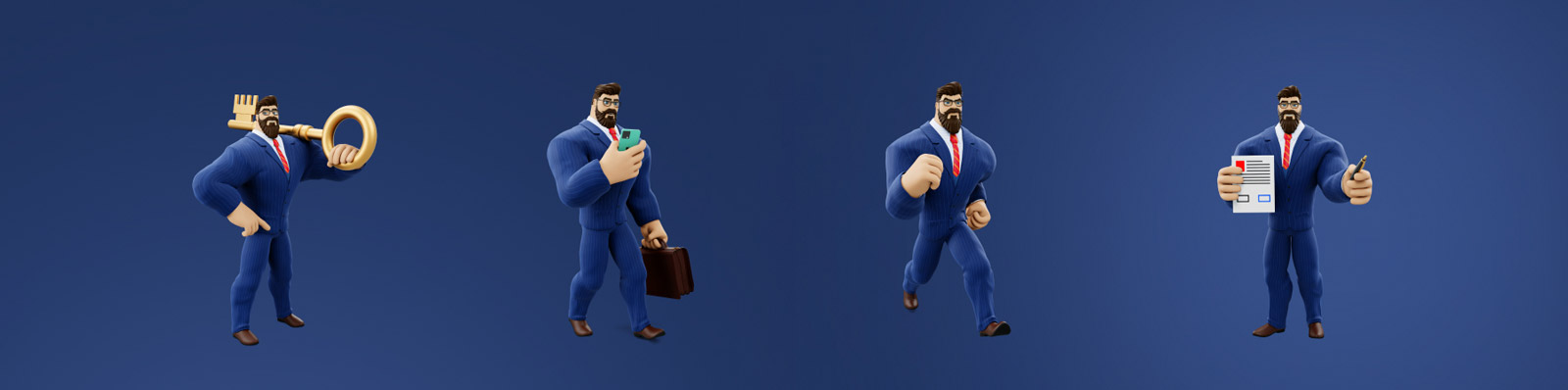  3D趣味人物插图模型Blender