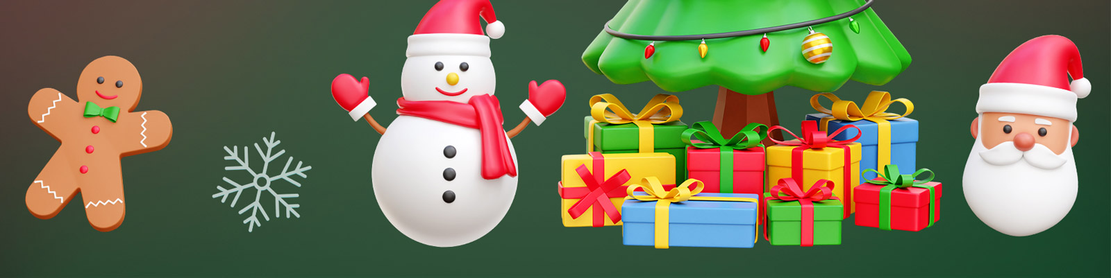  3D圣诞节元素模型Blender