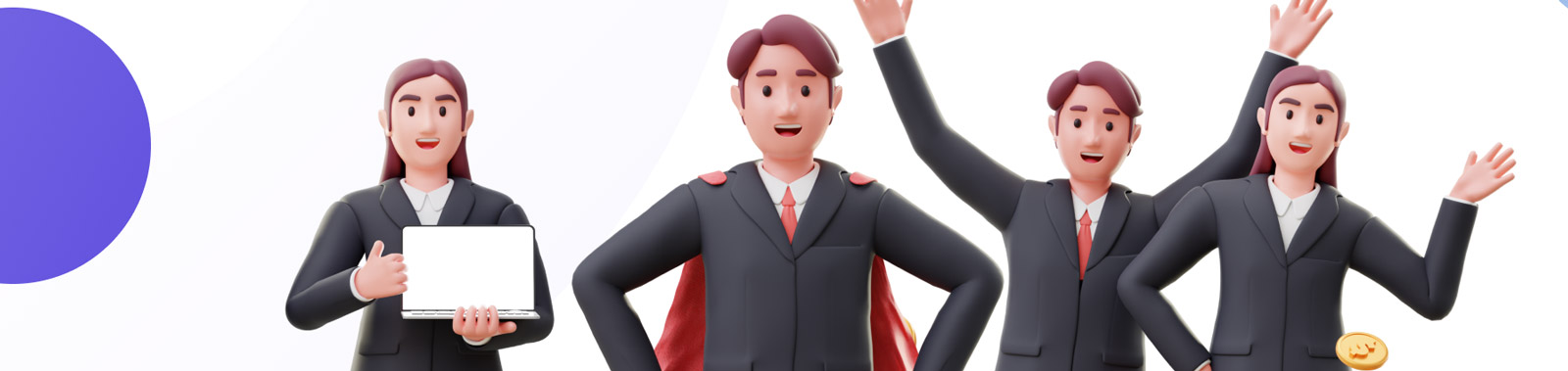  3D卡通商务人物模型Blender