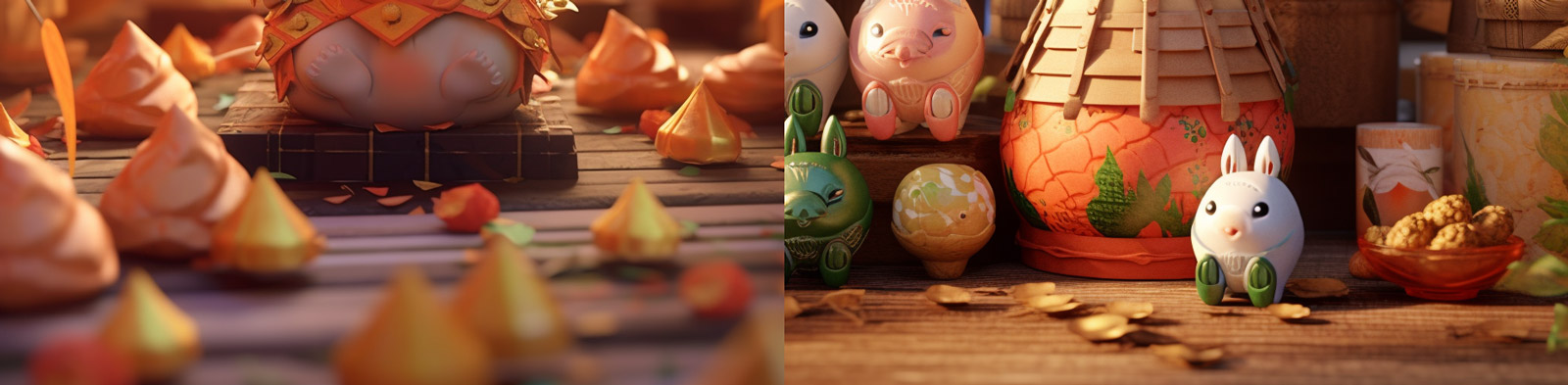 卡通端午节插图海报Midjourney咒语