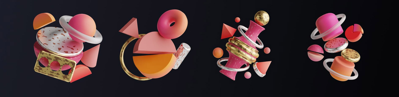  3D抽象图形素材模型Blender