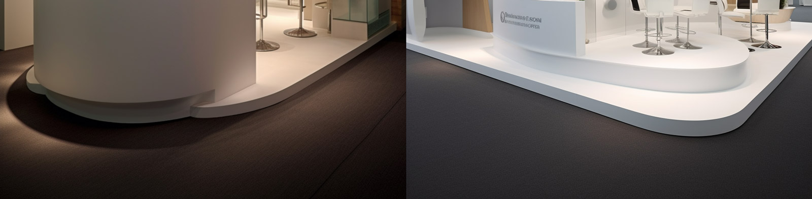 简约现代企业展厅展台会展设计Midjourney关键词