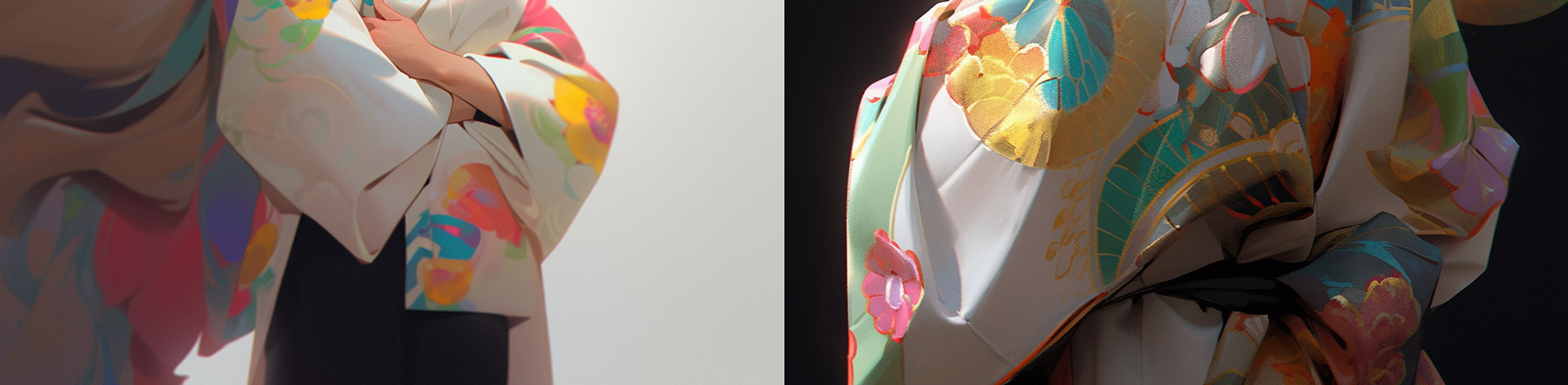 创意卡通和服人物Midjourney咒语