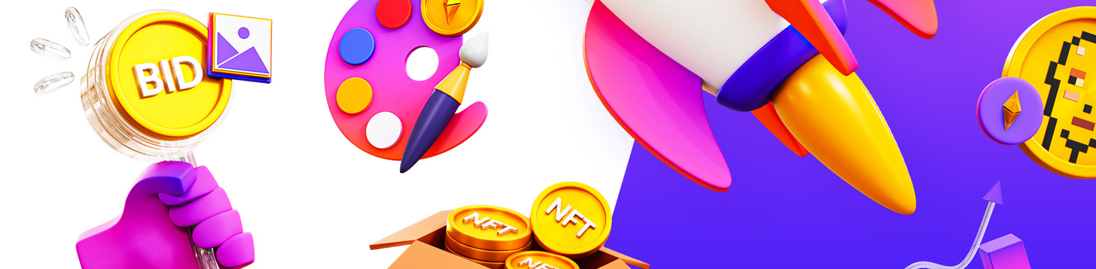 3D NFT图标插图模型Blender