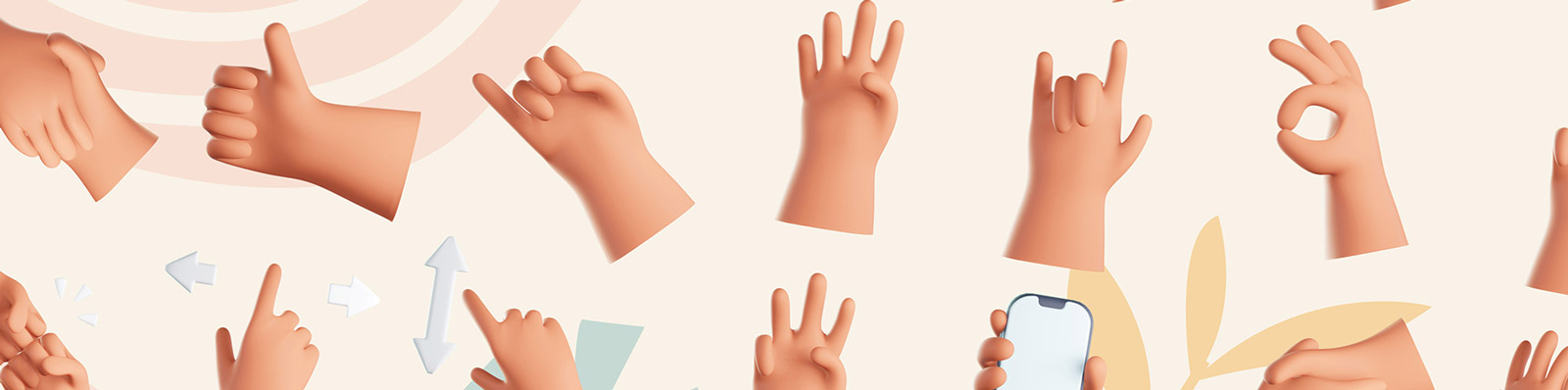 3D手势图标插图模型Blender