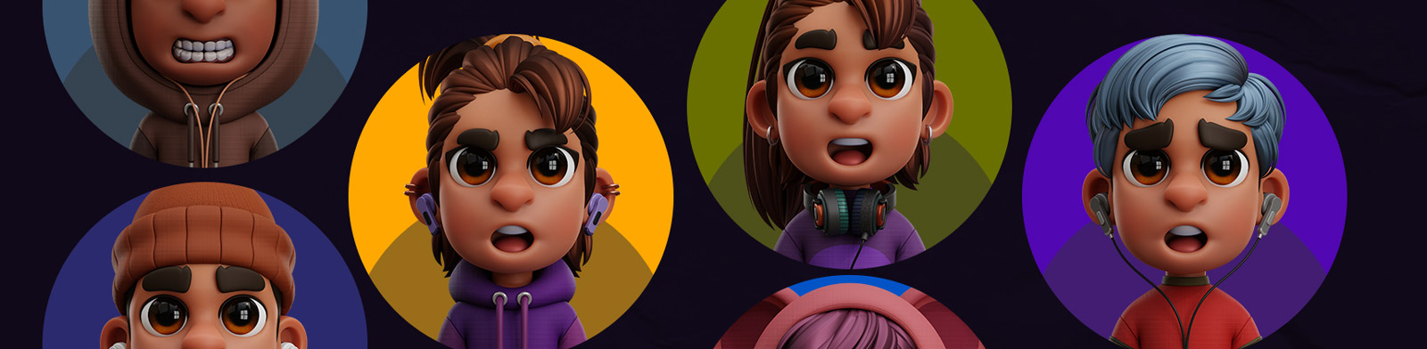 3D游戏玩家人物头像Blender