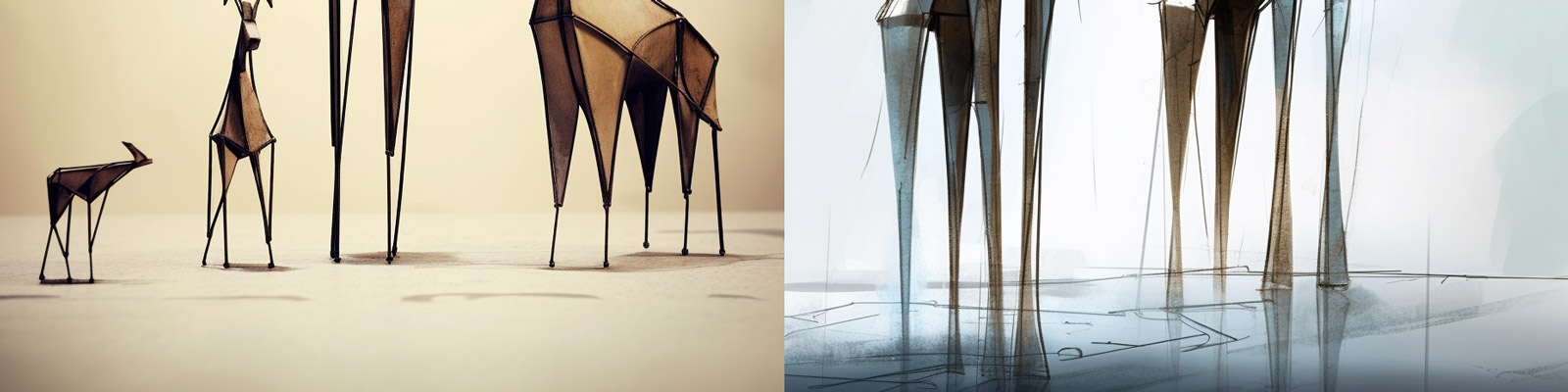 艺术动物雕塑模型Midjourney关键词