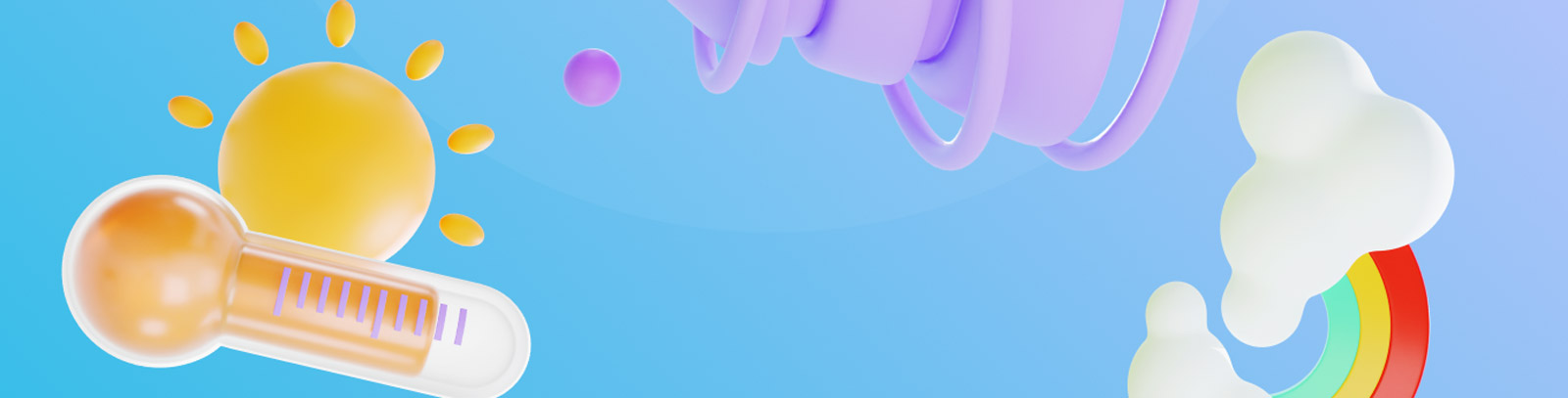  3D天气图标插图模型Blender