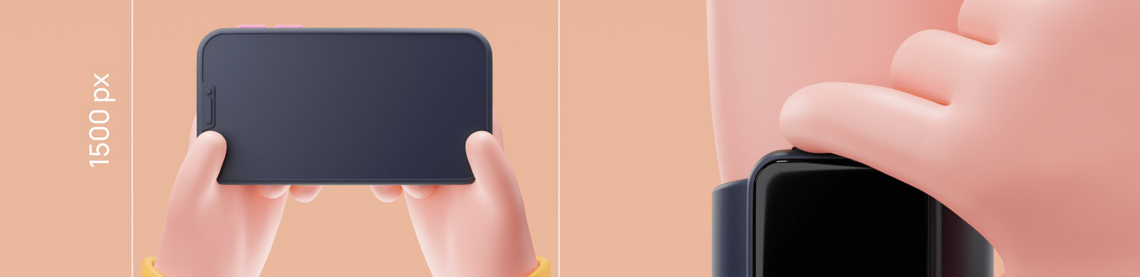  3D手持移动设备模型Blender