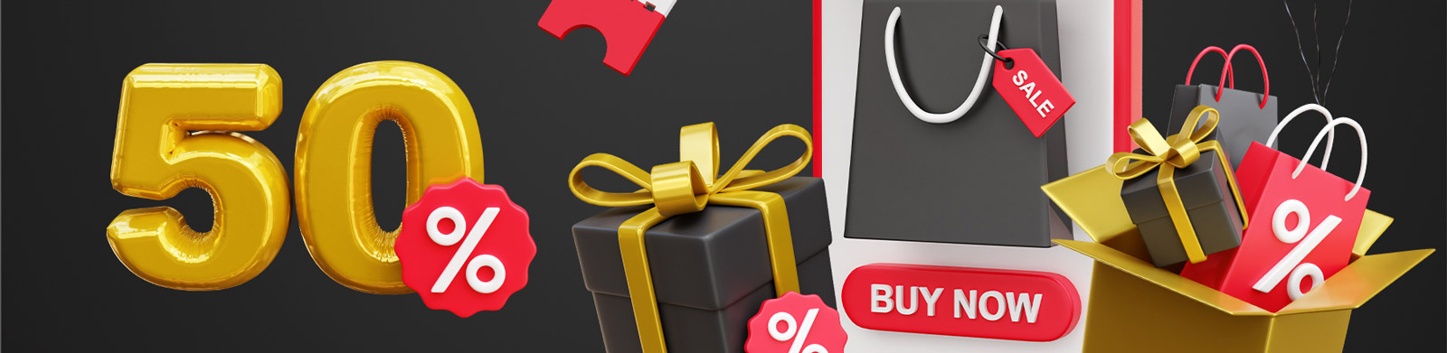  3D黑五促销图标模型Blender