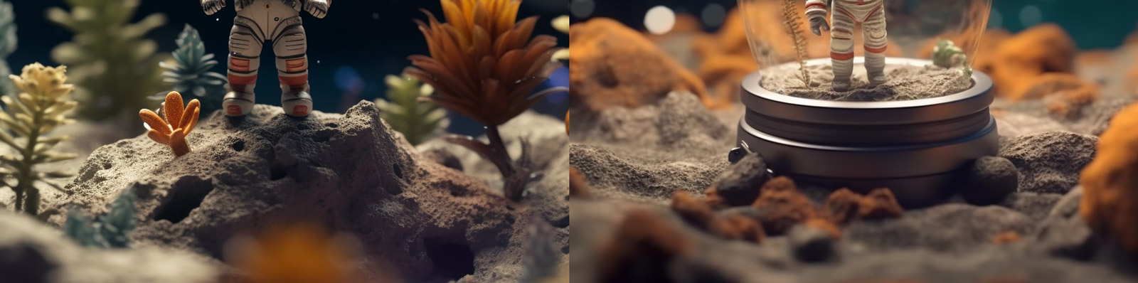 微观迷你宇航员Midjourney咒语