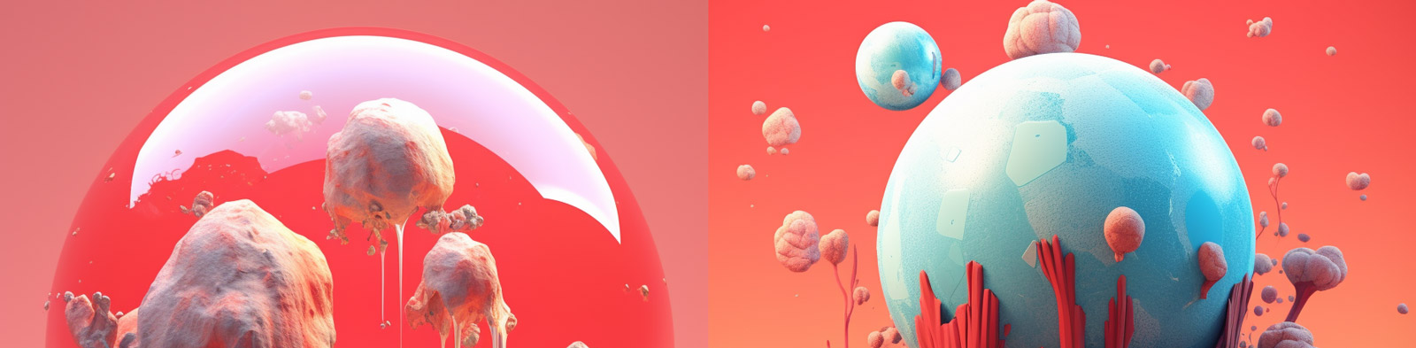 创意岩石星球爆炸Midjourney关键词