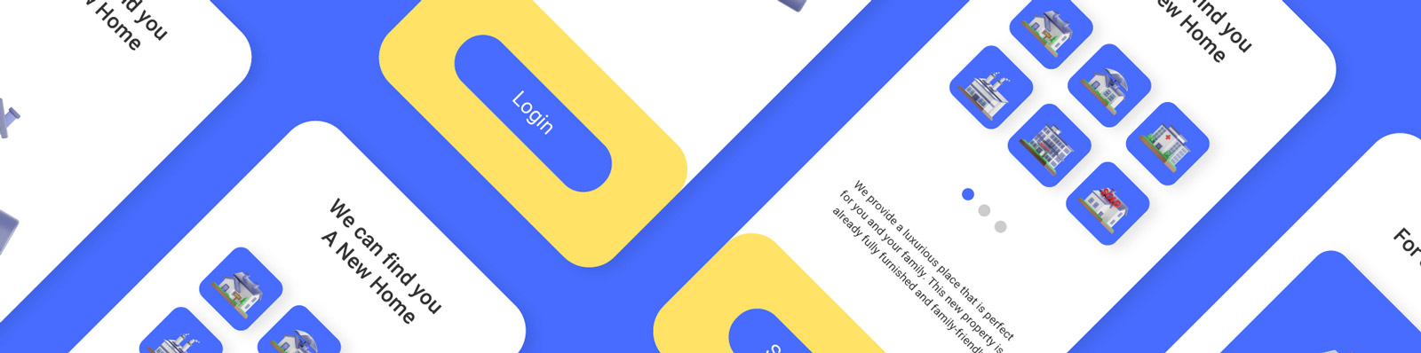 3D房地产图标插图模型Blender