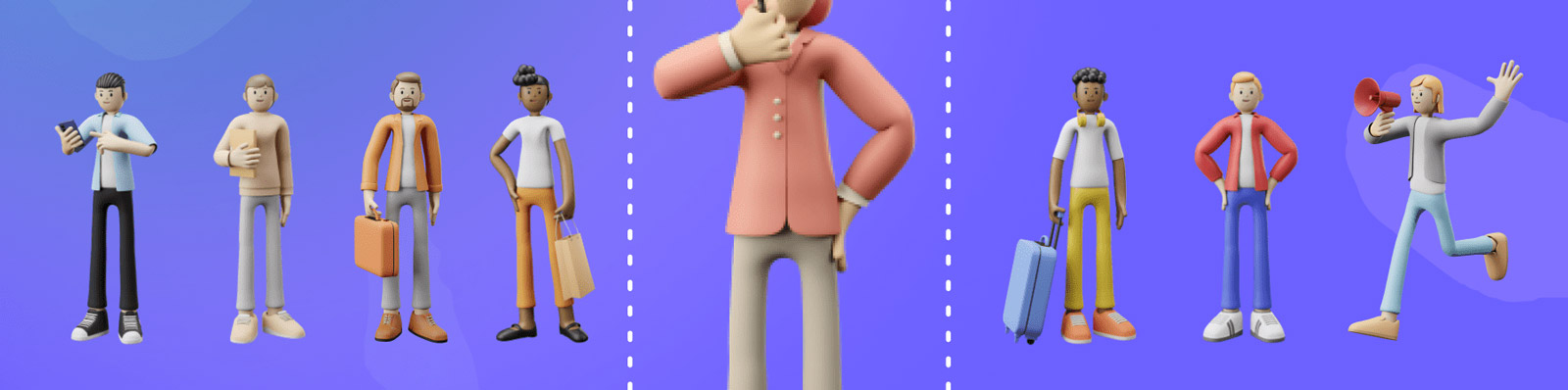  3D卡通趣味人物模型Blender