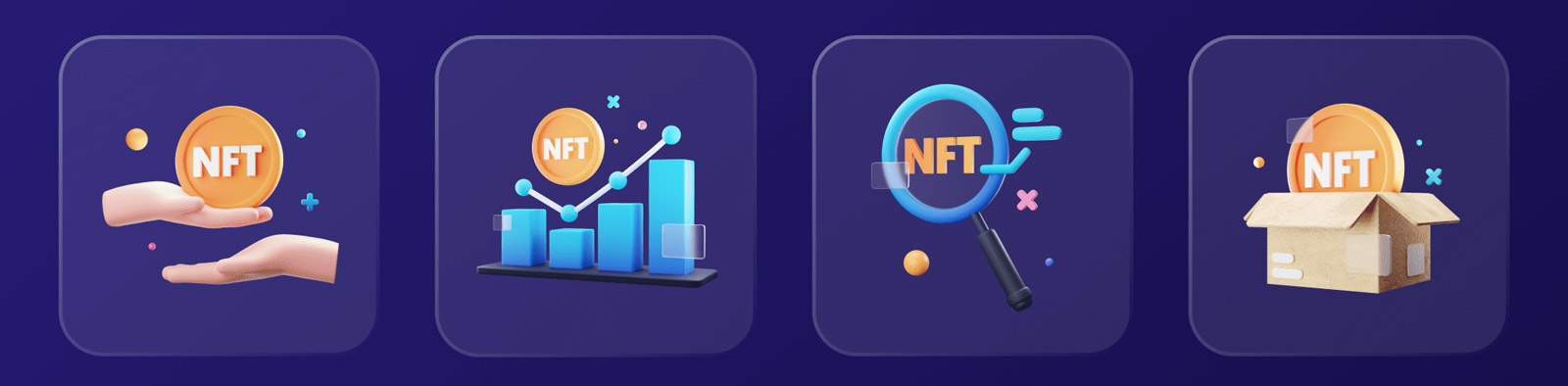  NFT虚拟代币图标模型Blender