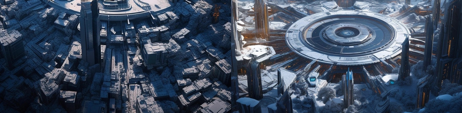 未来主义城市建筑景观Midjourney关键词