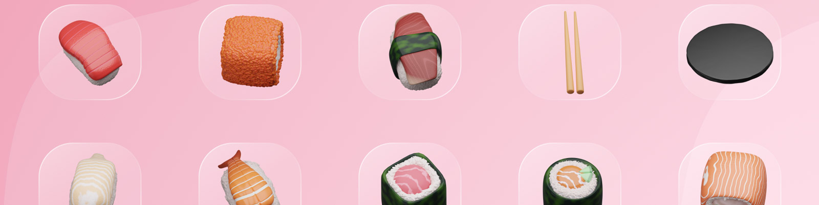 3D日本美食素材模型Blender