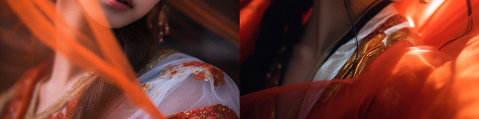 古典汉服女孩特写Midjourney咒语