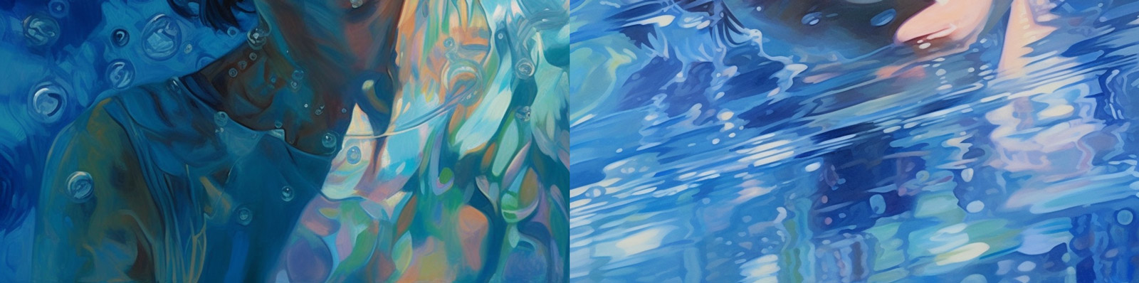 动漫人物水下特写Midjourney咒语