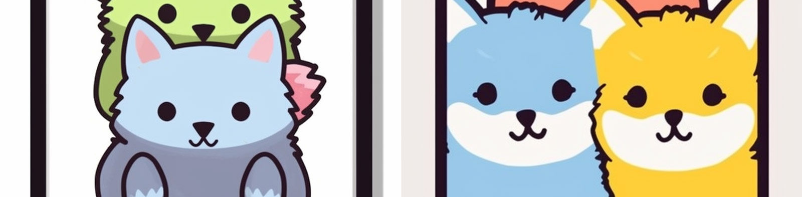 手绘卡通动物插图Midjourney关键词