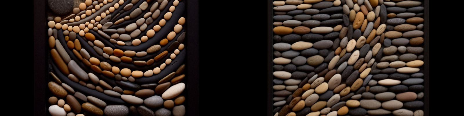 鹅卵石艺术日落装饰画Midjourney咒语