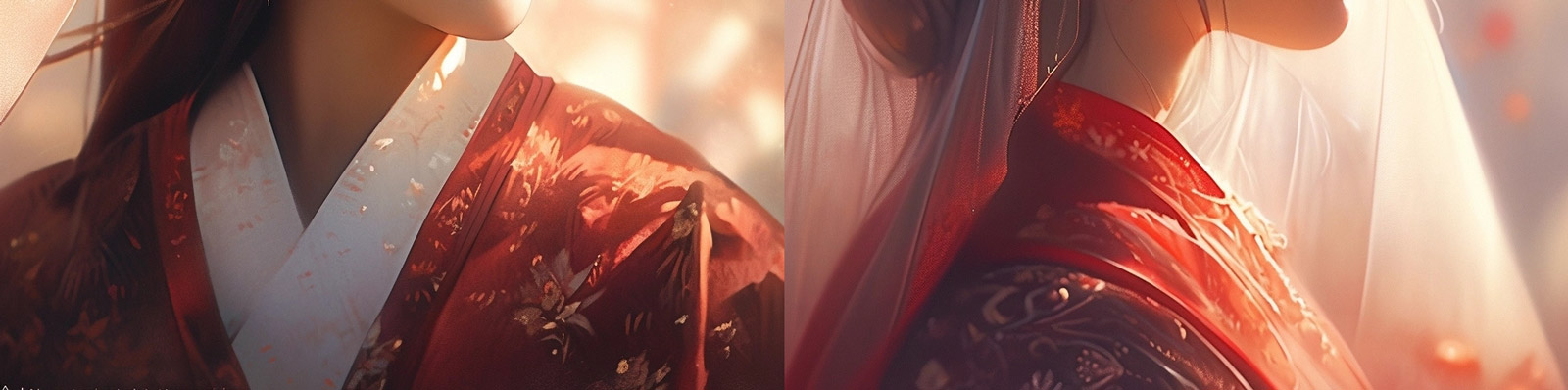 古典汉服女孩侧脸Midjourney咒语