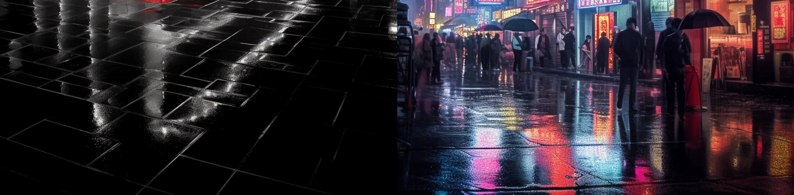 城市霓虹灯夜景空间Midjourney关键词