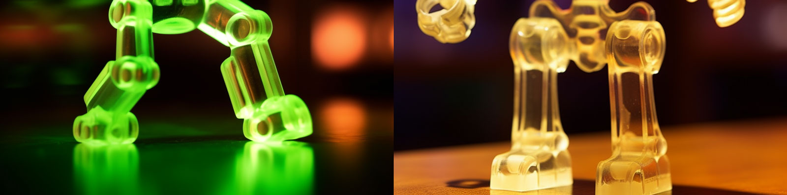 发光透明骨架模型Midjourney关键词